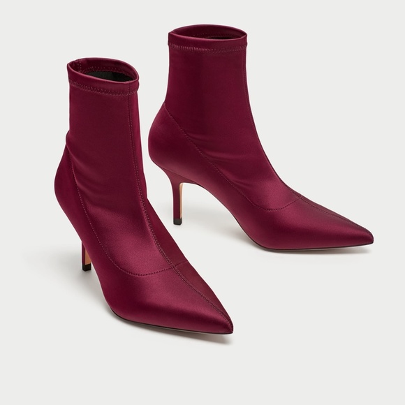 burgundy kitten heel boots